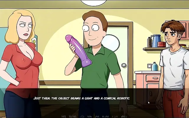 Morty's Sister Gets Steamy in the Shower Squirting Sensation