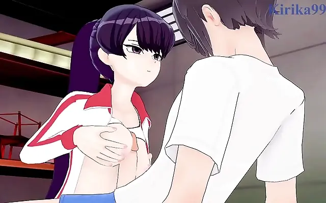 Desk bound passion with Shoko Komi in steamy 3D anime encounter