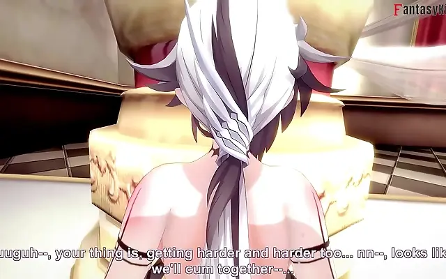 Desk Slammed Arlecchino Milf in Ecchi Genshin Impact Fantasy