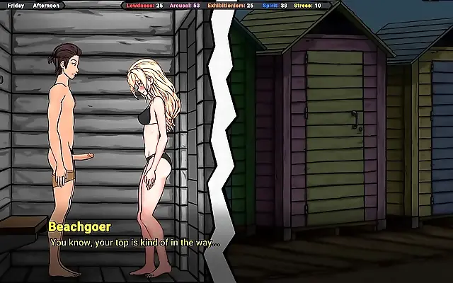 Jenny catches exhibitionist and rides his cock to cumshot glory