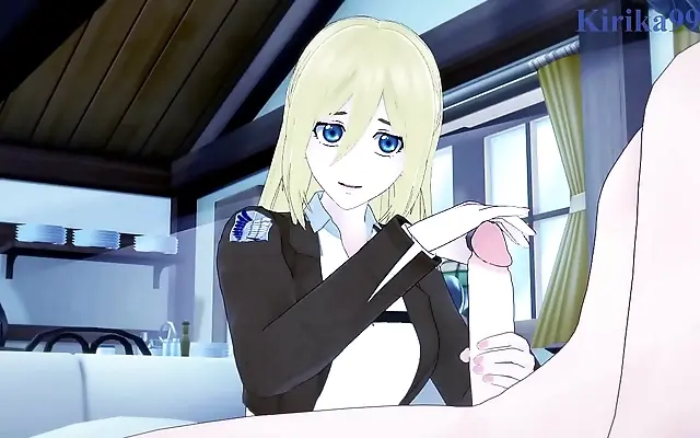 Intense passion ignites as Mikasa and Historia share steamy 3D hentai love