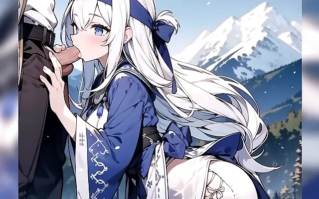 Japanese tribal village teens in sultry anime sex scenes
