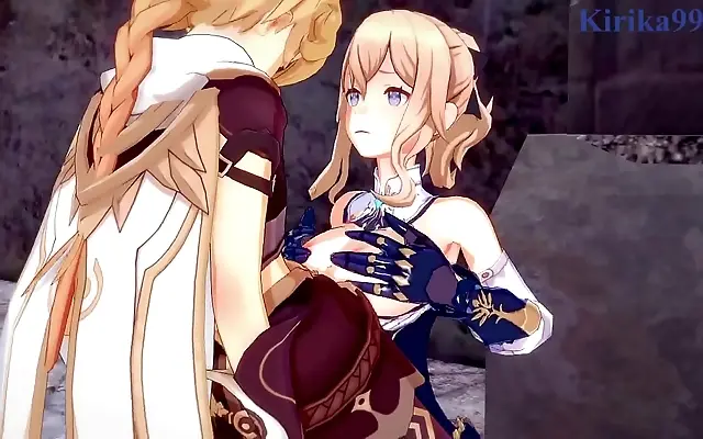 无码一区二区三区 高潮喷水 精品大 Climaxing Together Lumine Jean and Aether in Intense 3D Hentai Action