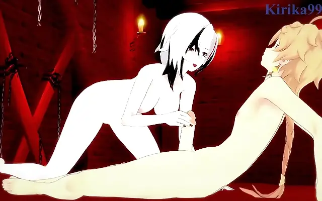 久久毛片 +磁力链接 ese 女人做 Silk Sheets and Steamy Sex Arlecchino and Aether Get Wild