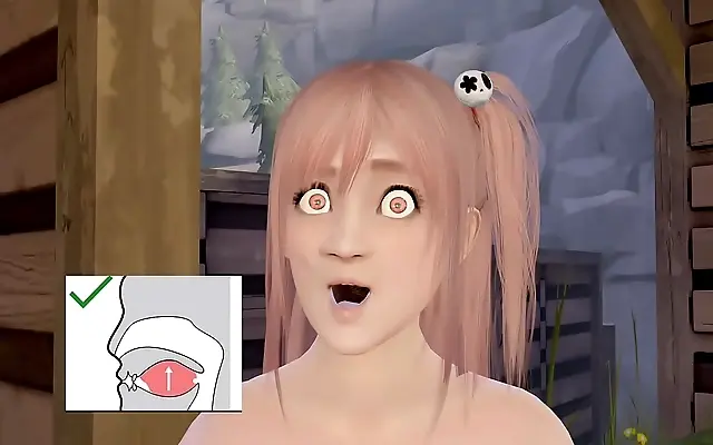 On the bed she moans and dumps him in 3D hentai big-tits fantasy