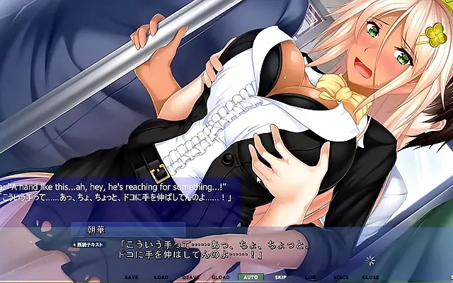 Seated on the Train Asaka Teases with a Seductive Handjob