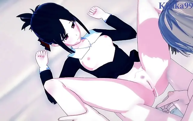 Silk Blindfold Teases as Kaguya Chika and Miyuki Heat Up in 3D Hentai Passion