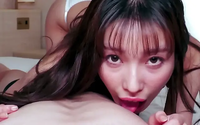 She claims your cock with greedy hands and lips in intimate homemade bliss