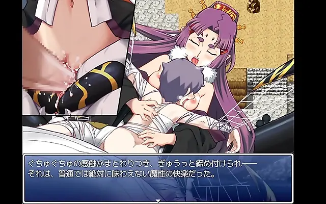 Two lustful royals cum inside each other in a steamy anime spider realm