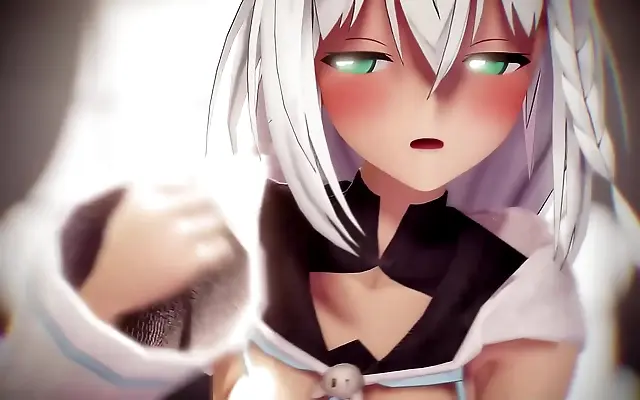 In the virtual realm FUBUKI tempts her conqueror with seductive prowess