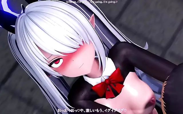 Iori in reverse bunny suit teases in moonlit pool fantasy