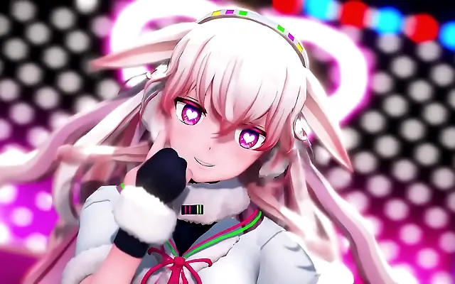 Silk-clad VTuber Seducing in MMD Animation