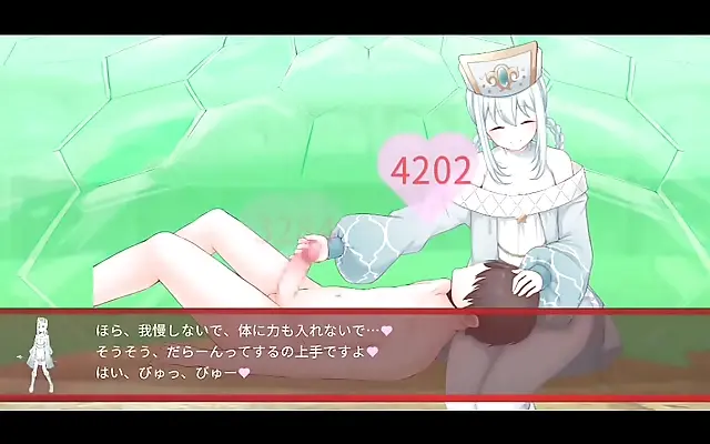 Straddles the Cleric in a Seductive Hentai Game Encounter