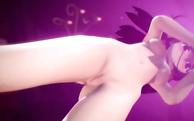 Lace lingerie vtuber seduces in virtual bedroom