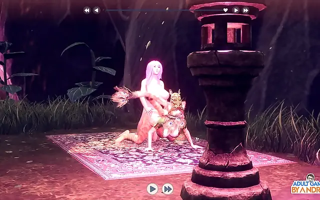 Charged encounter with the divine Pawsmaati in heavenly 3D anime erotica