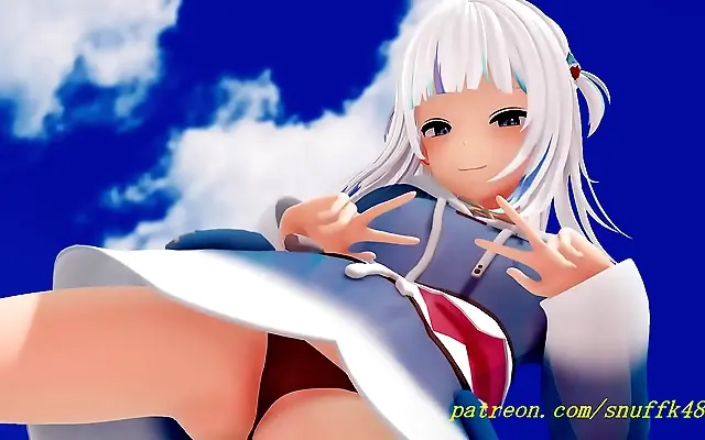 Gura's Sensual 3D Dance Fantasy in MMD