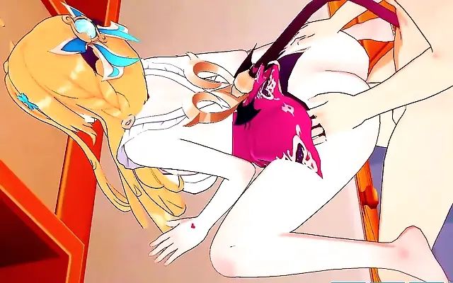 Escoffier Craves Aether's Sweet Pleasure in Genshin Impact 3D Hentai