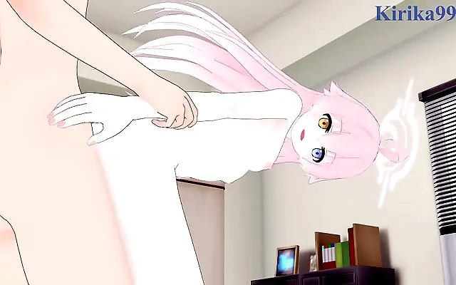 Hoshino and Asuna's steamy 3D encounter with creampie passion