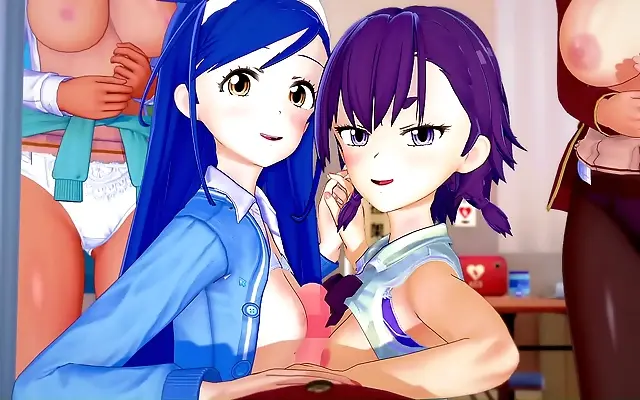 Charged nights of forbidden tutoring with busty classmates