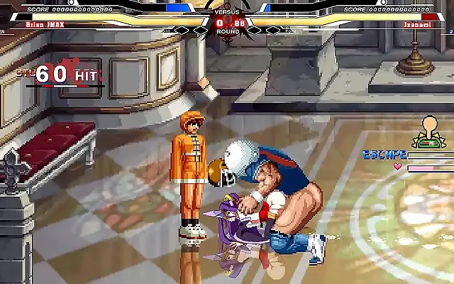 Explosive cumshot battle in animated Mugen showdown