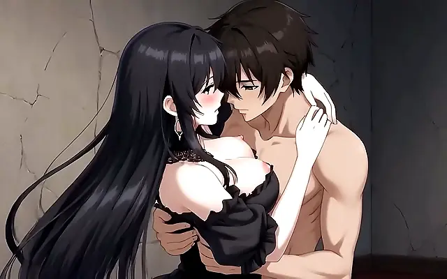 Gothic Beauty Seduces Rock Star in Steamy Anime Fantasy