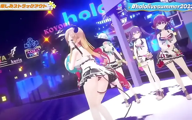 Yuzuki Choco Teases in Swimsuit Panties and Lewd Dance Moves
