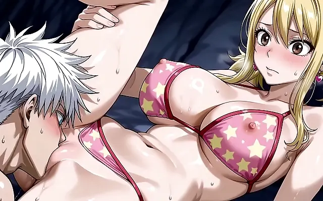 Sizzling Anime Action Gojo JJK and Lucy FT Heat Up the Screen