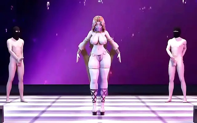 Two Belly Dancers Groove in Sync MMD Style