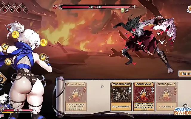 Half Demon Shinobi Heat Busty Beauty in 3D Hentai Action