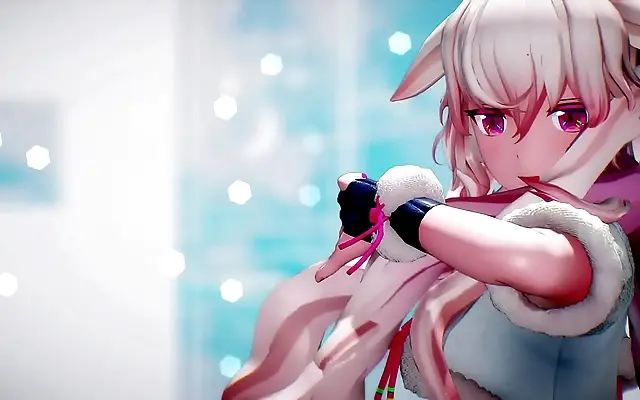 Two hot VTubers get naughty in MMD paradise