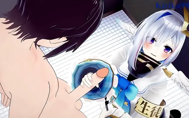 Amane Kanata and Hakui Koyori 3D Hentai Teen Fantasy