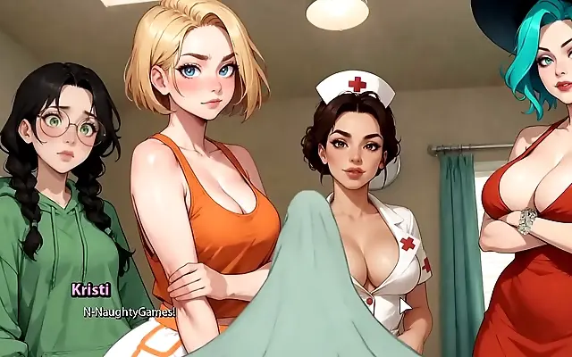 Four Sexy Girls Tempt Him Into a Steamy 3D Encounter at Moonripple Lake