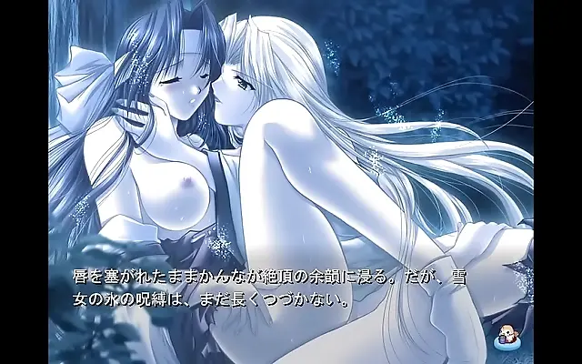 Snow Goddess Seduction in an Ancient Moonlit Room